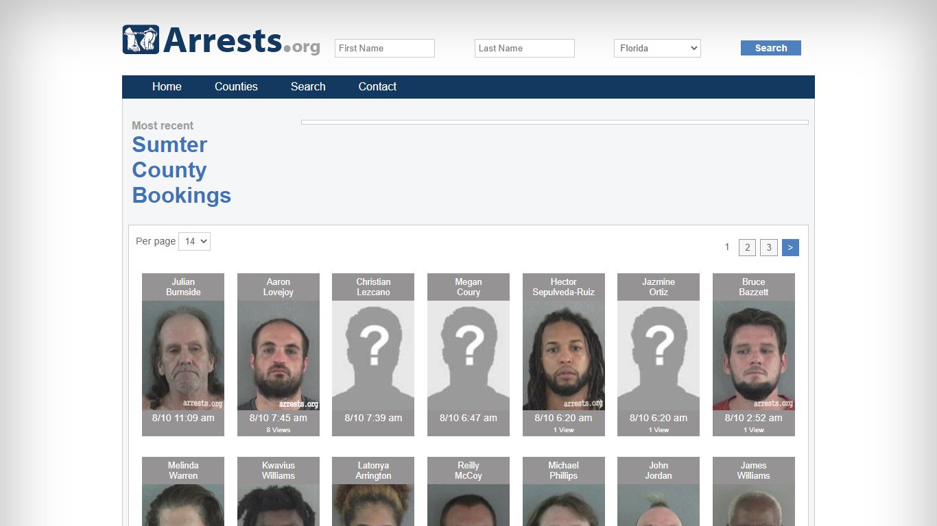 Sumter County Arrests and Inmate Search